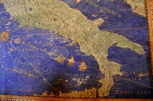 roman-map-vatican-museum-details-old-145709763
