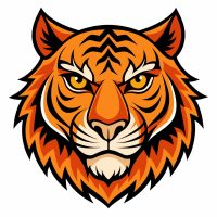 orange-contour-tiger-head
